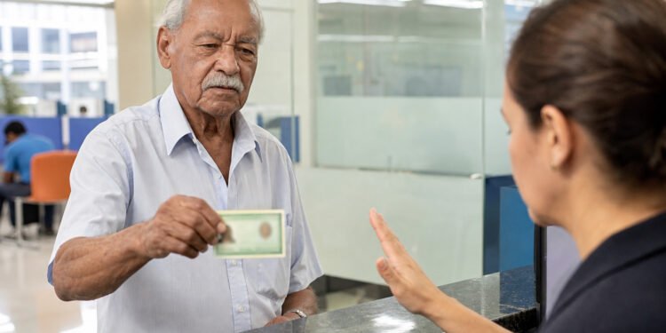 Aposentado apresenta RG antigo no balcão do banco