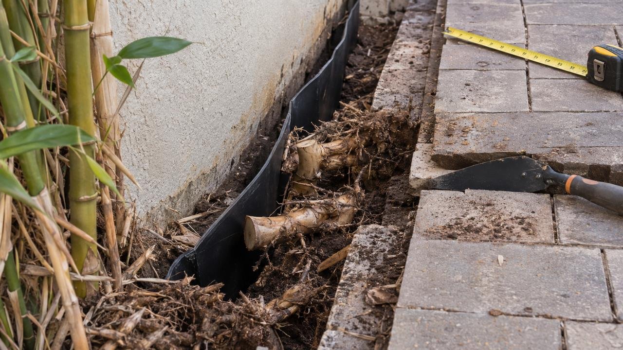 Corte na linha divisória ajuda a conter a invasão subterrânea.