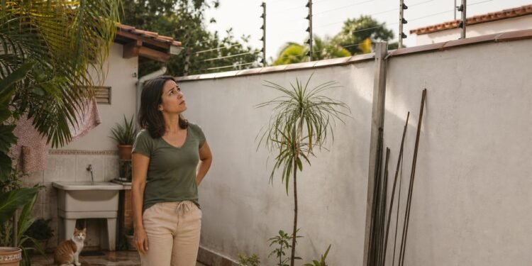 Cerca elétrica no muro divisório pode gerar risco e conflito entre vizinhos.