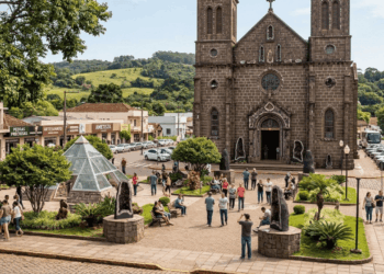 Uma igreja com 40 toneladas de ametista fica sobre um antigo mar de lava na cidade gaúcha conhecida pelas pedras preciosas