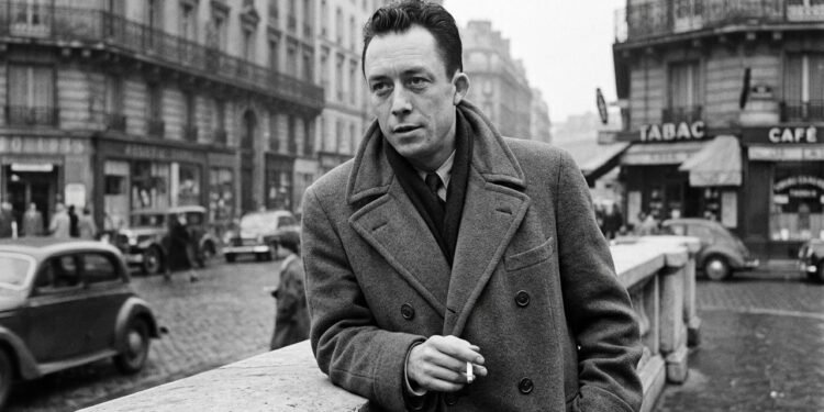 Em O Mito de Sísifo, publicado em 1942, Camus examina o que chama de absurdo.  // Imagem ilustrativa gerada por IA para representar a situação descrita no texto; pessoas, locais e elementos visuais não correspondem necessariamente aos reais