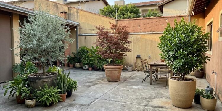 Quem mora em uma casa com toda a área externa revestida de concreto costuma enfrentar dificuldades para cultivar árvores.