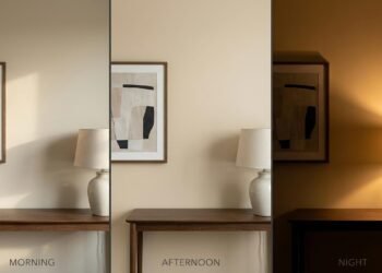 O teste das três iluminações antes de pintar a parede: por que a mesma tinta pode parecer diferente de manhã, à tarde e à noite