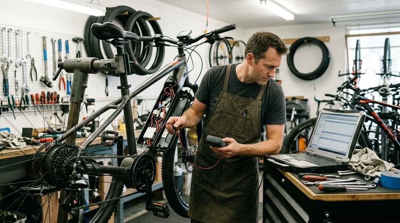 Homem compra bicicleta elétrica de R$ 6.800 para trabalhar com entregas e, após uma atualização feita pela assistência técnica, o equipamento começa a desligar sozinho; a loja e o fabricante discordam sobre quem deve resolver o problema
