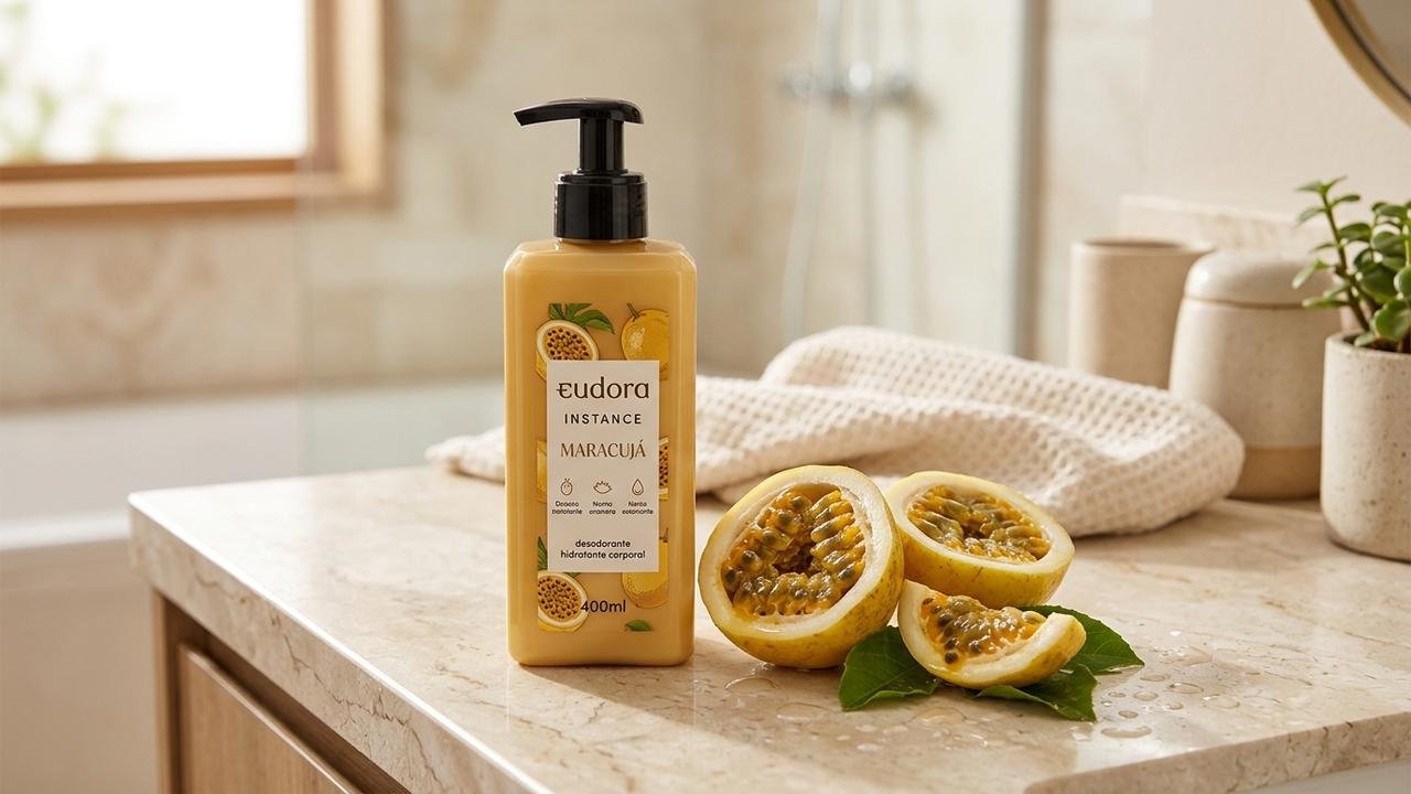 4 hidratantes da Eudora para deixar a pele macia e perfumada, com opções que vão da baunilha doce ao aroma frutado do maracujá