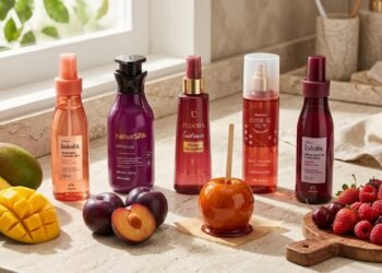 5 body splashes nacionais com cheiro de frutas para renovar o perfume ao longo do dia, da manga tropical à maçã caramelada com baunilha
