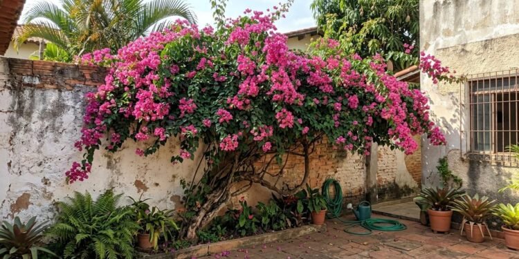O melhor lugar para cultivar a primavera é uma área externa que receba pelo menos 6 horas de sol direto diariamente.