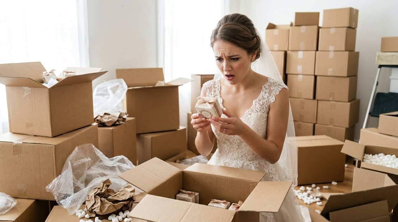 Mulher encomenda 120 lembrancinhas para casamento e recebe caixas com o nome de outro casal três dias antes da cerimônia