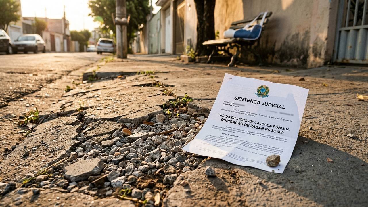 Morador deixa brita de reforma na calçada por 2 semanas, idoso cai e quebra o braço e Justiça obriga dono da obra a pagar R$ 30 mil de danos
