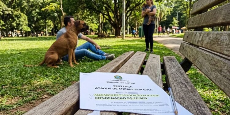 Cachorro de grande porte passeia sem guia no parque, ataca cão menor e dono é condenado a pagar R$ 10 mil após alegar que a vítima provocou