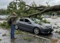 Motorista deixa o carro em estacionamento particular durante uma viagem e, ao retornar, encontra a lataria danificada por uma árvore caída; o estabelecimento afirma que o temporal foi imprevisível e rejeita a cobrança de R$ 12 mil