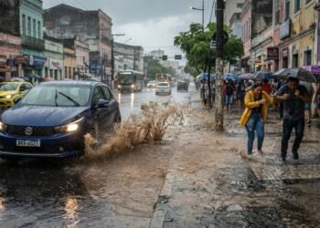 Multa por jogar água em pedestre ao passar por poças d'água de carro.