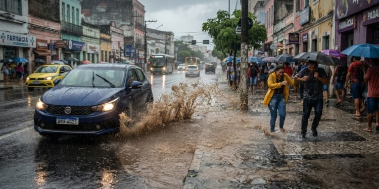 Multa por jogar água em pedestre ao passar por poças d'água de carro.