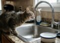 Gato prefere beber água da torneira e ignora o próprio pote; especialistas explicam o que pode motivar esse comportamento