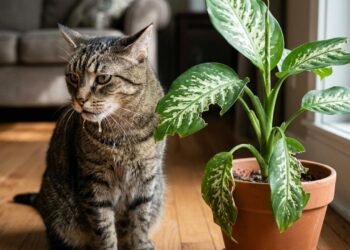 3 plantas comuns dentro de casa que podem ser perigosas para gatos e exigem cuidado antes de chegar perto deles