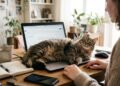 Nem ciúme nem provocação: o comportamento dos gatos que ocupam o lugar exato onde seus donos estão trabalhando