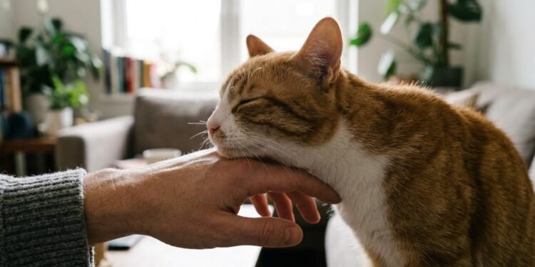 Os gatos possuem glândulas produtoras de substâncias odoríferas em regiões como a testa, as bochechas e o queixo.