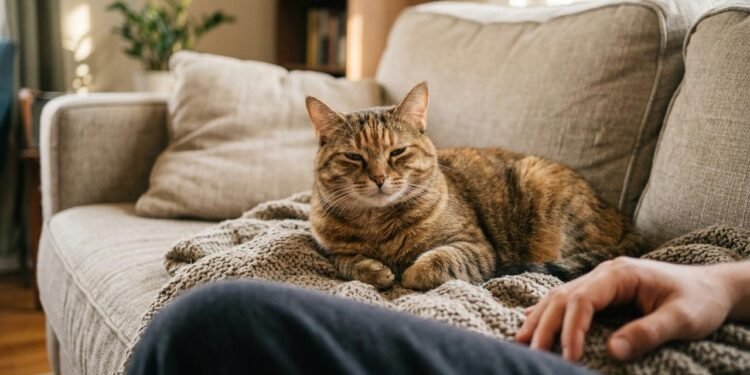 O piscar lento dos gatos acontece quando o animal fecha parcialmente os olhos, mantém as pálpebras relaxadas por alguns instantes e depois volta a abri-las.