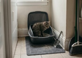 O erro de colocar a caixa de areia perto da comida e outros cuidados para deixar o banheiro do gato mais confortável