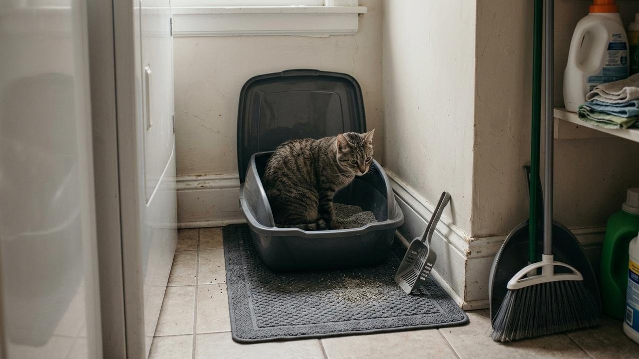 O erro de colocar a caixa de areia perto da comida e outros cuidados para deixar o banheiro do gato mais confortável