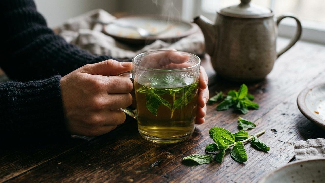 Tomar chá de hortelã-pimenta após o almoço: como o composto mentol relaxa os músculos do estômago e combate o estufamento e a má digestão