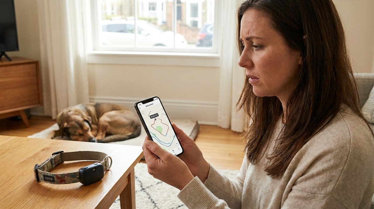 Tutora paga pacote mensal para cachorro passear 50 minutos por dia e percebe pelo GPS da coleira que algumas caminhadas terminavam depois de apenas oito minutos