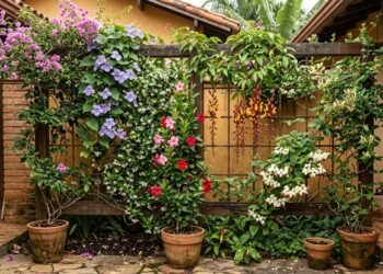 O muro sem vida que pode virar um jardim cheio de flores