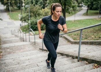 Subir e descer escadas durante 15 minutos exige bastante das pernas e do coração, mas os resultados no emagrecimento dependem da intensidade e da frequência