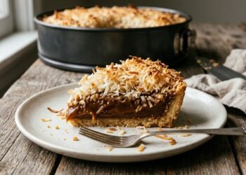 torta de coco com doce de leite