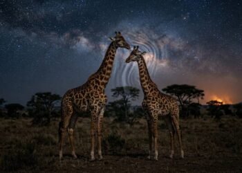 A comunicação silenciosa das girafas que surpreendeu os biólogos: como o animal sem cordas vocais usa o infrassom para se comunicar à noite