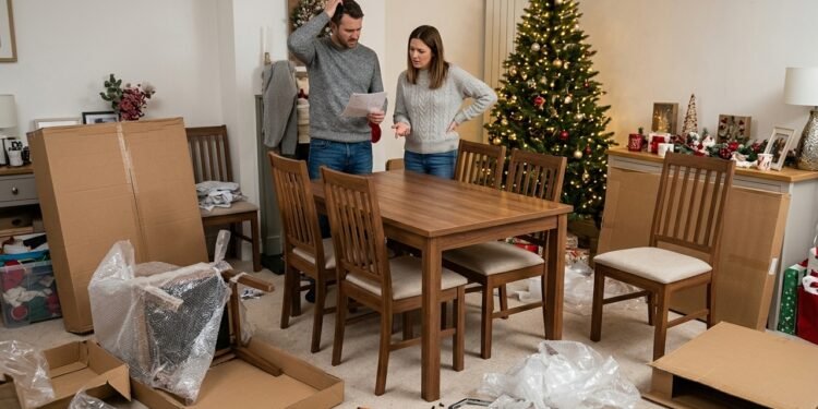 Casal compra mesa para oito pessoas antes de receber parentes no fim do ano e percebe na montagem que conjunto entregue comporta apenas seis cadeiras do modelo adquirido