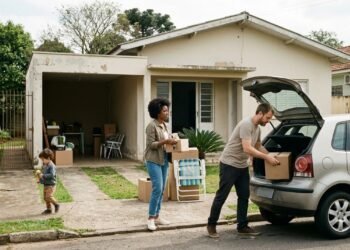 Família compra uma casa e descobre, depois da mudança, que o portão da garagem precisa permanecer aberto para permitir a passagem de um vizinho até os fundos; a existência de um antigo direito de passagem passa a ser investigada