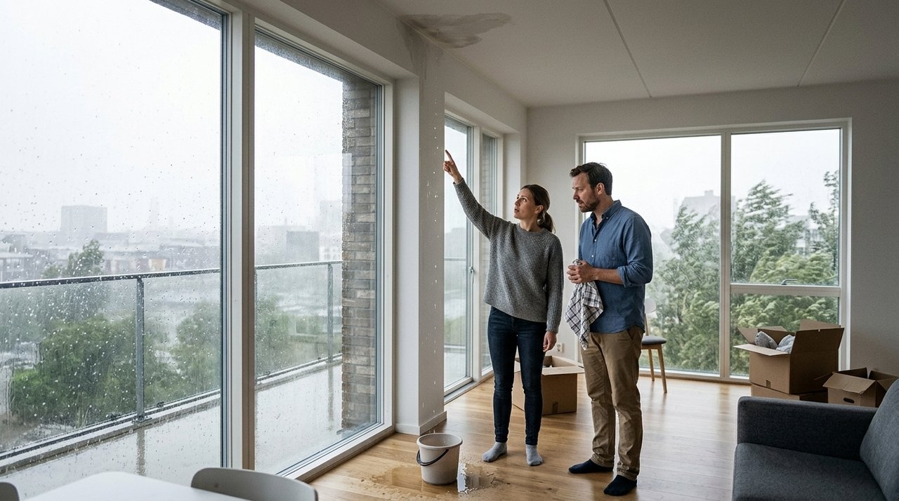 Casal compra apartamento no último andar por R$ 780 mil e, na primeira temporada de chuvas, descobre infiltrações que aparecem apenas quando vento sopra de determinada direção