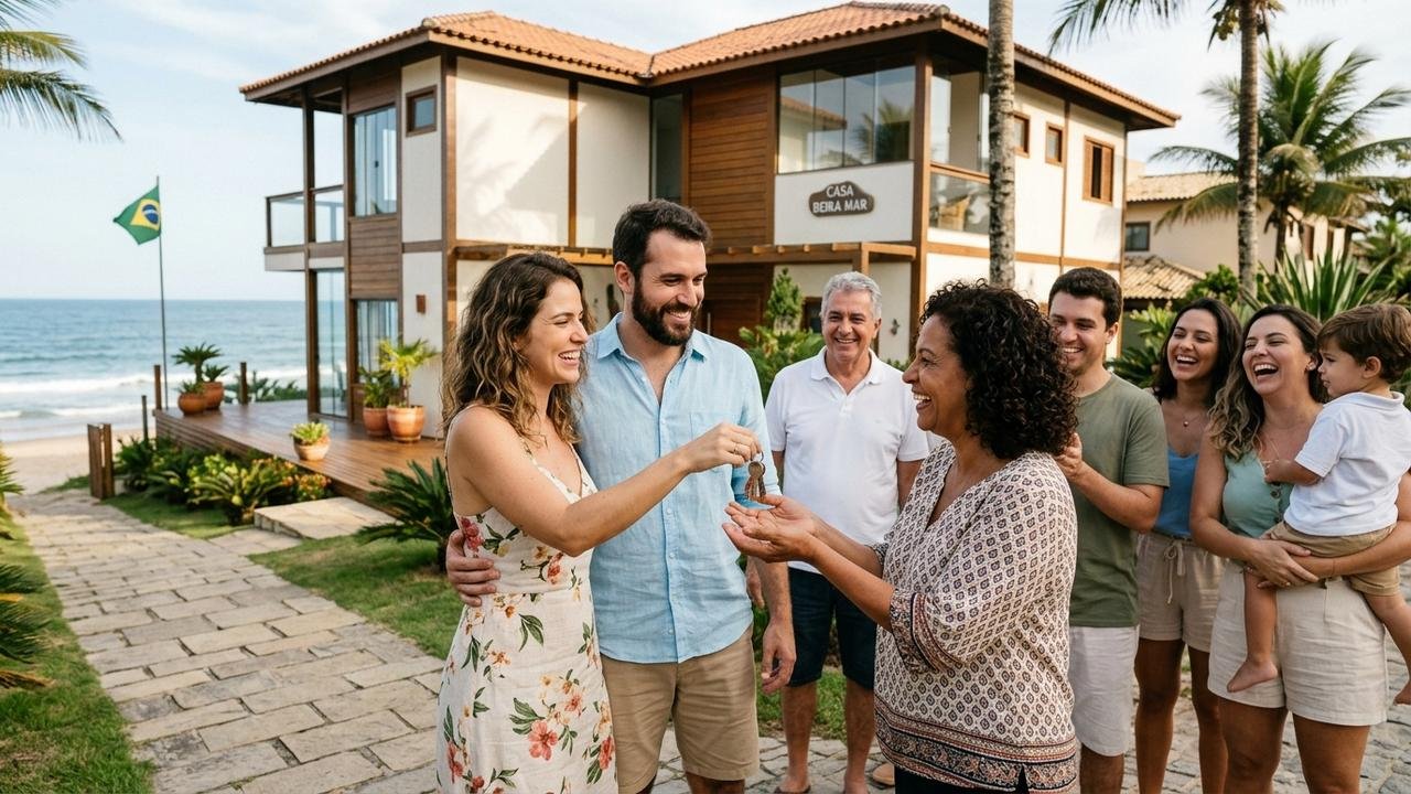 emprestar casa de praia