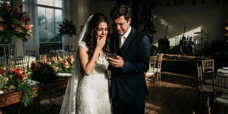 Uma apresentação musical contratada especificamente para uma festa de casamento está vinculada a data e horário determinados.  // Imagem ilustrativa gerada por IA para representar a situação descrita no texto; pessoas, locais e elementos visuais não correspondem necessariamente aos reais