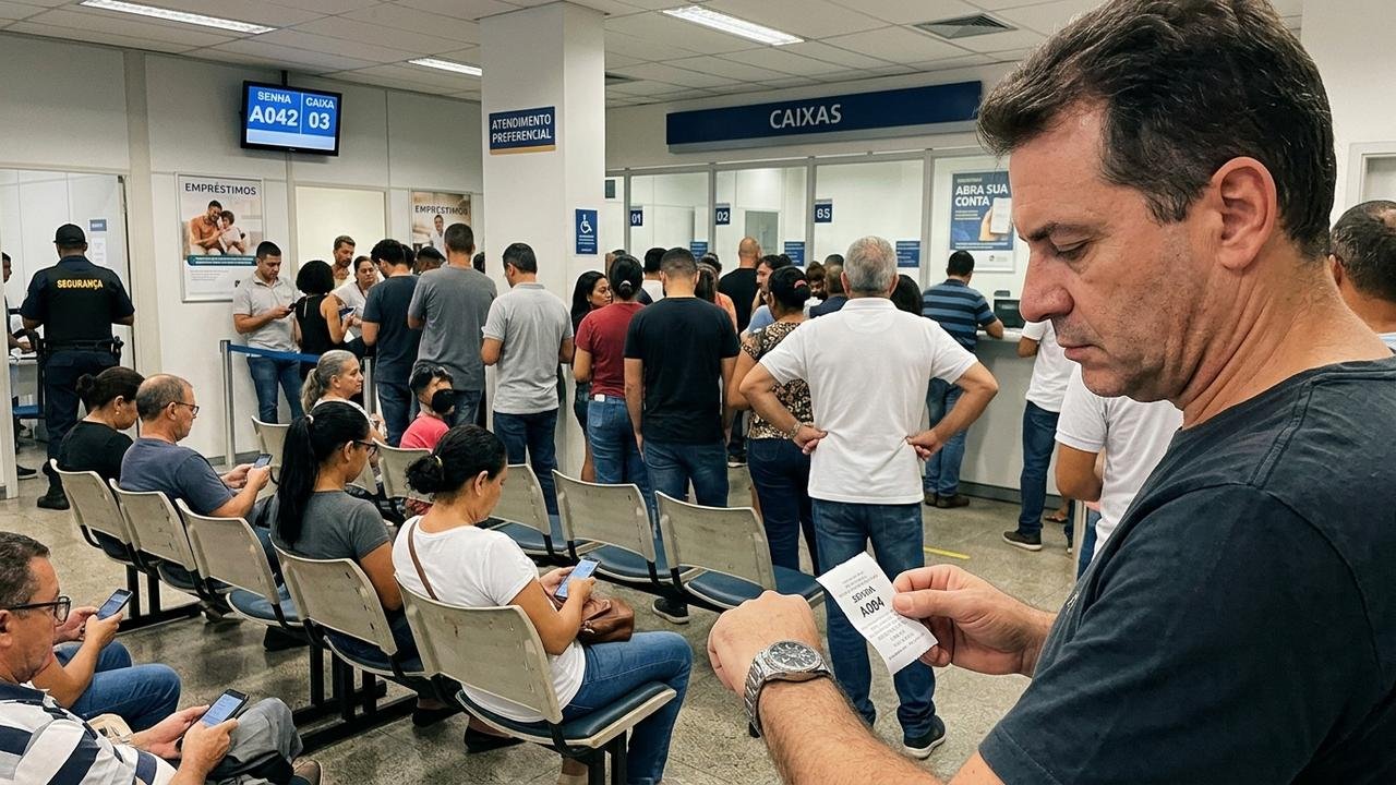 Cliente espera 1 hora na fila de agência bancária para pagar conta, aciona a Justiça por desrespeito à lei e ganha indenização de R$ 5 mil