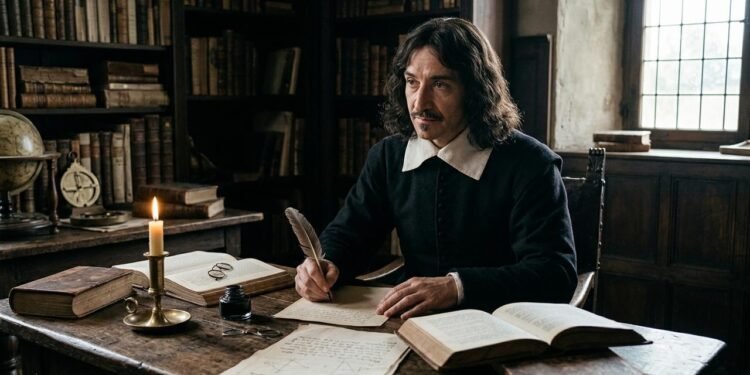 A reflexão aparece na obra Princípios da Filosofia, publicada originalmente em 1644.  // Imagem ilustrativa gerada por IA para representar a situação descrita no texto; pessoas, locais e elementos visuais não correspondem necessariamente aos reais