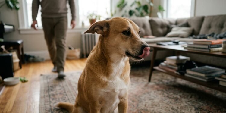 Bocejo, lambida e desvio da cabeça em cachorros