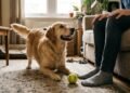 O que significa quando o cachorro traz o brinquedo e deixa aos pés do dono