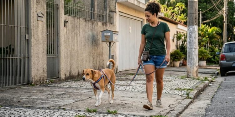 O passeio oferece uma grande quantidade de estímulos para os cães, incluindo cheiros, sons, pessoas e outros animais.