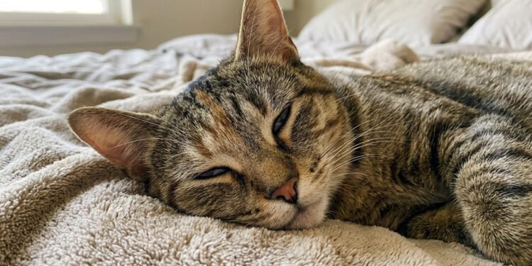 O detalhe é que um olho entreaberto não significa necessariamente que o gato esteja acordado.