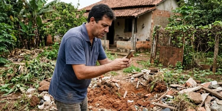Família empresta chácara para confraternização de amigos e, ao voltar no dia seguinte, encontra móveis do lado de fora, bomba da piscina queimada e lixo enterrado no jardim