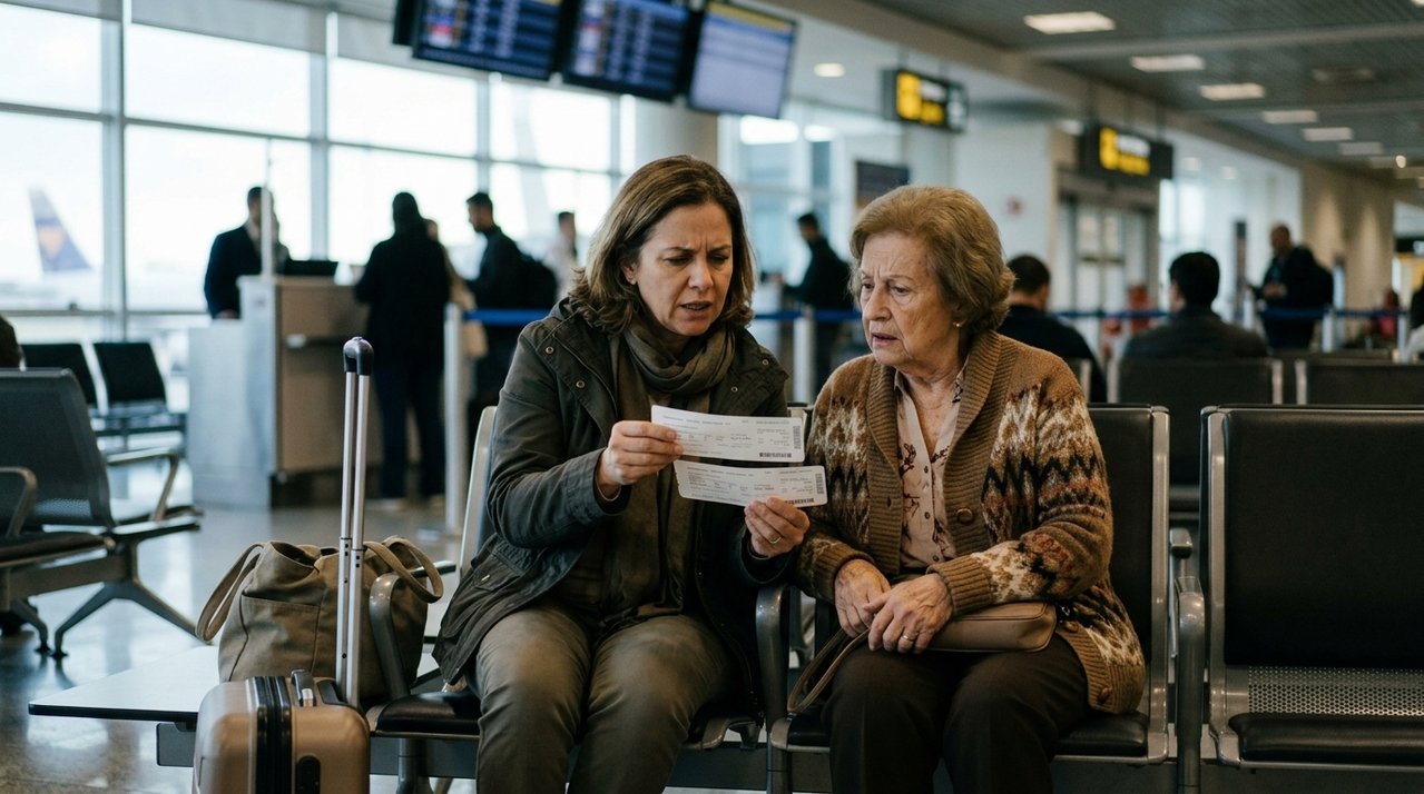 Mulher compra passagem para viajar com assento marcado ao lado da mãe idosa e descobre no embarque que as duas foram colocadas em fileiras diferentes