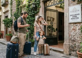 Pousada anuncia ambiente exclusivo para adultos e casal descobre restrição apenas ao tentar incluir filho pequeno na reserva