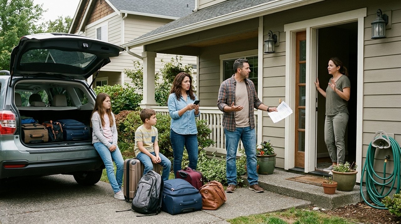 Família reserva casa para passar 12 dias de férias e, ao chegar ao endereço, encontra outros hóspedes que também afirmavam ter alugado o imóvel para o mesmo período