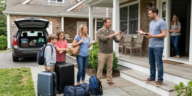 Família reserva casa para passar 12 dias de férias e, ao chegar ao endereço, encontra outros hóspedes que também afirmavam ter alugado o imóvel para o mesmo período