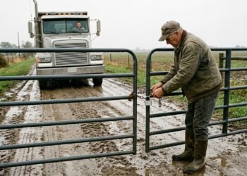Dono de fazenda autoriza vizinho a usar estrada interna durante período de chuva e, anos depois, passagem vira rota diária de caminhões e proprietário decide fechar o acesso