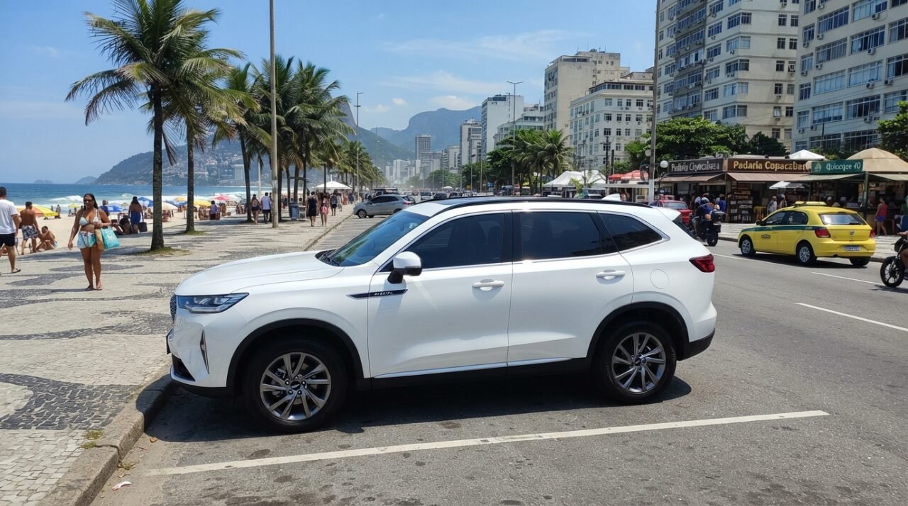 Desempenho e números de potência e autonomia do SUV híbrido GWM Haval H6 PHEV.