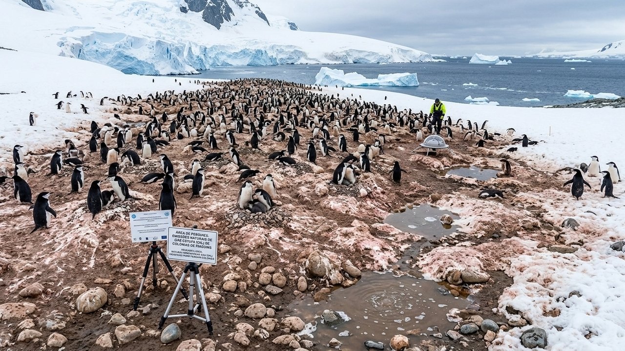 metano produzido por pinguins