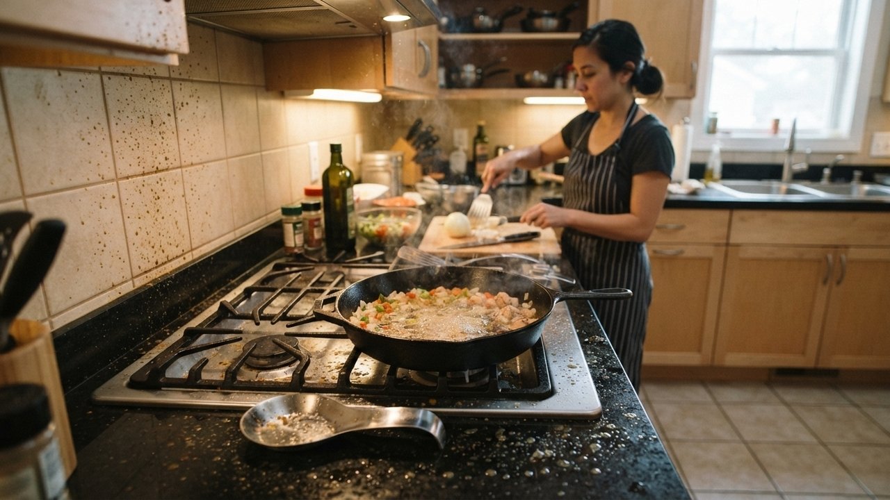 microrganismos nas superfícies da cozinha